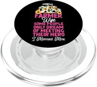 Farming Farmer Wife Tractor Retro Vintage Farmer Wife Some PopSockets PopGrip for MagSafe