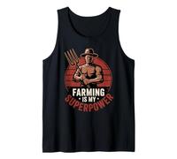 Farming is My Superpower Tractor Design Tank Top