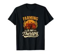 Farming is My Therapy Vintage Tractor Sunset T-Shirt