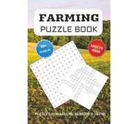 Farming Puzzle Book: Word Searches and Crossword Puzzles with Easy to Read Print about Farming, Agriculture and more | 6x9 inches, 104 pages | 50+ Puzzles….Gift for Vacations, Holidays and Free Times