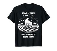 Farming Sim IRL | No Pause Pixel Art Agriculture Life T-Shirt