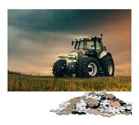 Farming Tools Tractors 1000 Pieces Puzzles for Adults Wooden Jigsaw Relax & Challenge, Colorful Home Decor Art, for Friends 50x75CM/19.68x29.52inch