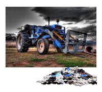 Farming Tools Tractors 1000 Pieces Puzzles for Adults Wooden Jigsaw Relax & Challenge, Colorful Home Decor Art, for Friends 50x75CM/19.68x29.52inch