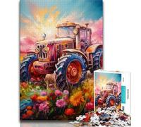 Farming Tractor 1000 Piece Jigsaw Puzzles for Adults & Teens,Challenging To Complete But Fun And Humorous Unique Home Decor And Gifts 50x75cm