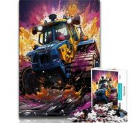 Farming Tractor JigsawPuzzle 1000 Pieces for Teenagers,Educational Games Home Decoration Deal As Gifts for The Whole Family 75x50cm