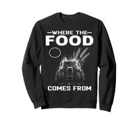 FARMING WHERE THE FOOD COMES FROM Farmer Tractor Field Crops Sweatshirt