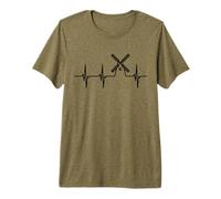 Farming Windmill Heart Rate Ranching Planting Premium T-Shirt