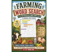 Farming Word Search: 75 Fun Farm-Themed Word Search Puzzles • 12 Words Per Puzzle • Travel Size 6" × 9" • Includes Answer Key