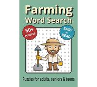 Farming Word Search Puzzle Book: Search with Easy to Read Print about Farming and more| 6x9 inches, 110 pages | 50+ Puzzles ... Gifts for Vacations, Holidays & Free Times