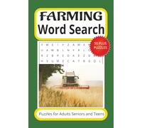 Farming Word Search Puzzle Book: Subtitle Word Searches with Easy to Read Words about Farming, Agriculture, Cultivation and more ¦ 6 x 9 inches, ... Gift for Vacations Holidays and Spare Time.