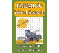 Farming Word Search Puzzle Book: Word Searches with Easy to Read Print about Farming, Agriculture, Animals and More | 6x9 inches, 110 Pages | 50+ Puzzles... The Perfect Gift for Holidays and Travels