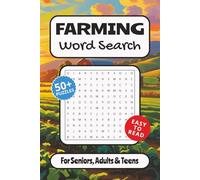Farming Word Search Puzzle Book: Word Searches with Easy to Read print about Farming, Agriculture, Harvesting and More | 6x9 inches, 110 pages | 50+ ... … Gift for Vacations, Holidays and Free Times