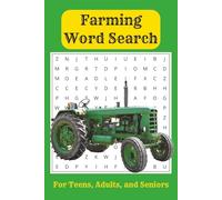 Farming Word Search Puzzle Book: Word Searches with Easy to Read Print about Farming, Agriculture, Ranching and More | 6x9 Inches, 110 Pages | 50+ Puzzles ... Gift for Vacations, Holidays, Free Times