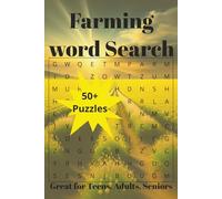 Farming Word Search Puzzle Books: Word Search with Easy to Read Print about Farming, Homesteading, Crops, and more [6x9 inches, 110 pages] 50+ Puzzles… Gifts for Holidays, Vacations, Free Time