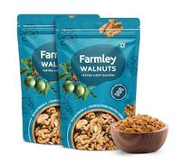 Farmley Premium California Walnut Kernel, 2 x 200 g, Walnuts without Shell, Akhrot, Dried Fruit, Natural Akhrot Giri, Rich in Proteins & Antioxidants (Pack of 2, Vacuum Packed)