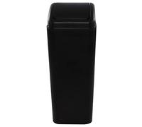 Farmoon Slim Waste Bin, 14L Modern Swing Lid Trash Bin, Black
