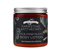 Farmstead Apothecary 100% Natural Body Lotion with Organic Safflower Oil, Organic Sunflower Oil & Organic Vitamin E Oil, Fig & Honey 8 oz