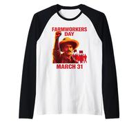 Farmworkers Day March 31 Agricultural Workers Farmer Union Raglan Baseball Tee