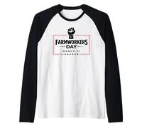 Farmworkers Day March 31 Support Agricultural Workers Farmer Raglan Baseball Tee