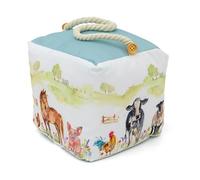 Farmyard Animal Fabric Doorstop | Decorative Animal Door Stop with Rope Handle | Door Stopper for Country-Style Homes 1.5kg - 18cm
