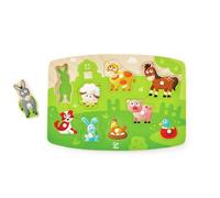 Farmyard Animal Wooden Peg Puzzle - Educational Toy