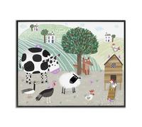 Farmyard Pastoral Animals and Nature, 16 x 20 Inch Framed Gi Print