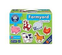 Orchard Toys Farmyard Jigsaw Puzzles, Six Puzzles in a box, 2-Piece Puzzles For Toddlers Ages 18mths +, First Puzzle, Develops Hand-Eye Coordination