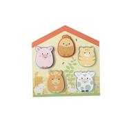 Farmyard Wooden Puzzle Board - Includes 5 Animal Characters - Shape Sorter Wooden Puzzles for 18months Old, Toddle -Educational Montessori Early Development & Activity Toys by Orange Tree Toys