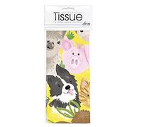 Farmyard Zest Farm Animals Printed Patterned Tissue Wrapping Paper Deva Designs Luxury 4 Sheets 50 x 70 cm