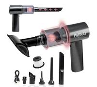 FARNAJ Car Vacuum Cleaner, Dual Gear 12000PA Suction Portable, Cordless, Handheld, Mini Vacuum Powerful Car Hoover - Multi-Function Accessories - Car, Home, Kitchen & Office Cleaner, USB, Black
