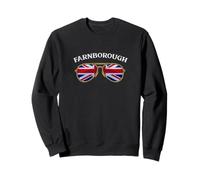 Farnborough United Kingdom Vintage Flag Sunglasses Sweatshirt