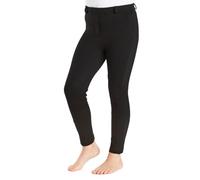 Farnell Children’s Jodhpurs - Durable Stretch Fabric, Pull-On Style, Elastic Waist & Belt Loops, Self-Fabric Knee Patches, Comfortable Fit, Machine Washable - 9-10 Years - Black