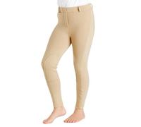 Farnell Children’s Jodhpurs - Durable Stretch Fabric, Pull-On Style, Elastic Waist & Belt Loops, Self-Fabric Knee Patches, Comfortable Fit, Machine Washable - 3-4 Years - Beige