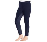 Farnell Grip Seat Children’s Jodhpurs - Unisex Equestrian Trousers with Full Grip Silicone Seat, Durable Stretchy Fabric, Pull-On Style, Elastic Waistband & Belt Loops - 5-6 Years - Navy Blue