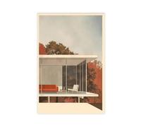 Farnsworth House Canvas Poster Wall Art Print Picture Paintings 12x18inch(30x45cm)