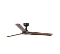 FARO BARCELONA Heywood M ceiling fan DC, black/dark wood