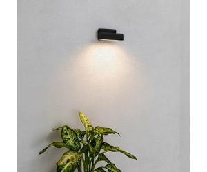 FARO BARCELONA Balic LED outdoor wall light, black, aluminium, width 15 cm