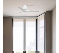 FARO BARCELONA Ceiling fan Hey S, white, DC motor, quiet, Ø 90 cm
