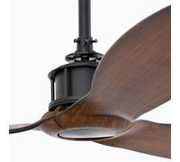 FARO BARCELONA Ceiling fan Just Fan M, black/dark wood