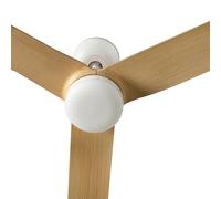 FARO BARCELONA Ceiling fan Punt M DC LED white/light wood