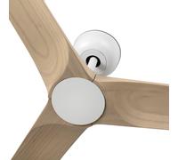 FARO BARCELONA Heywood S ceiling fan, DC, white/light wood