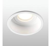 FARO BARCELONA Hyde 1-bulb recessed spotlight, round frame, IP44, white