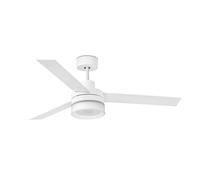 FARO BARCELONA Ice LED ceiling fan remote speaker white/wood