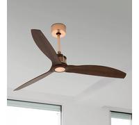FARO BARCELONA Just Fan ceiling fan, Ø 128 cm, copper and walnut