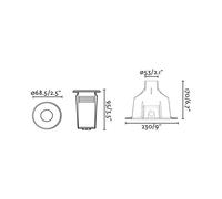 FARO BARCELONA LED pool light Nok, nickel-coloured, stainless steel, Ø 6.8 cm, IP68