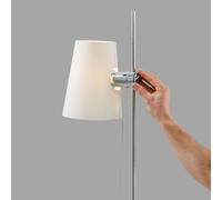 FARO BARCELONA Lupe floor lamp with adjustable fabric lampshade