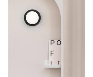 FARO BARCELONA May LED wall light IP44, black