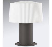 FARO BARCELONA Muffin pillar light, fluted lampshade, 25.9 cm