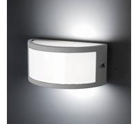 FARO BARCELONA Negus outdoor wall light, grey, aluminium, plastic, E27