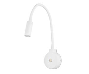 FARO BARCELONA Pixie LED wall light with flex arm, white